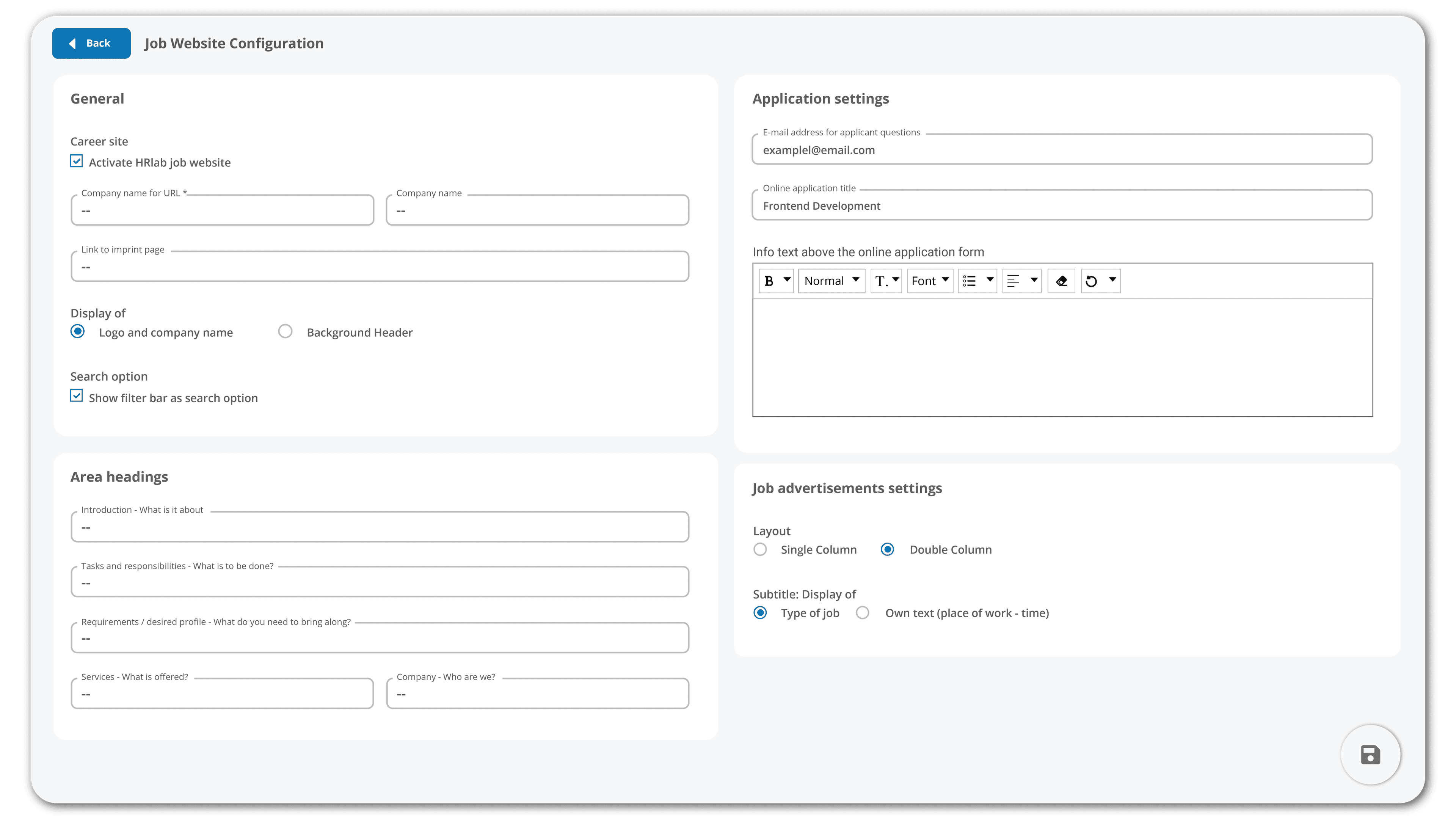 recruiting carreer page