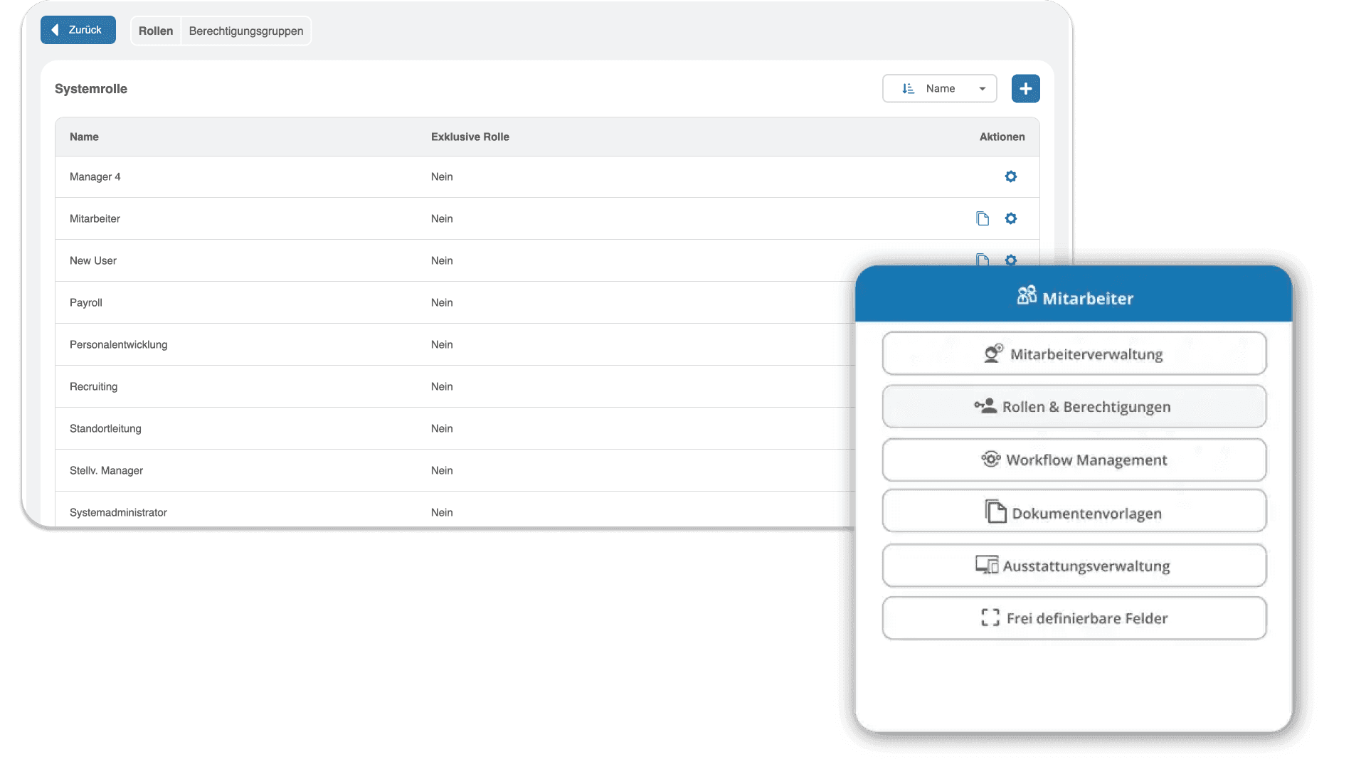 Rechtemanagement mit HRlab Personalsoftware
