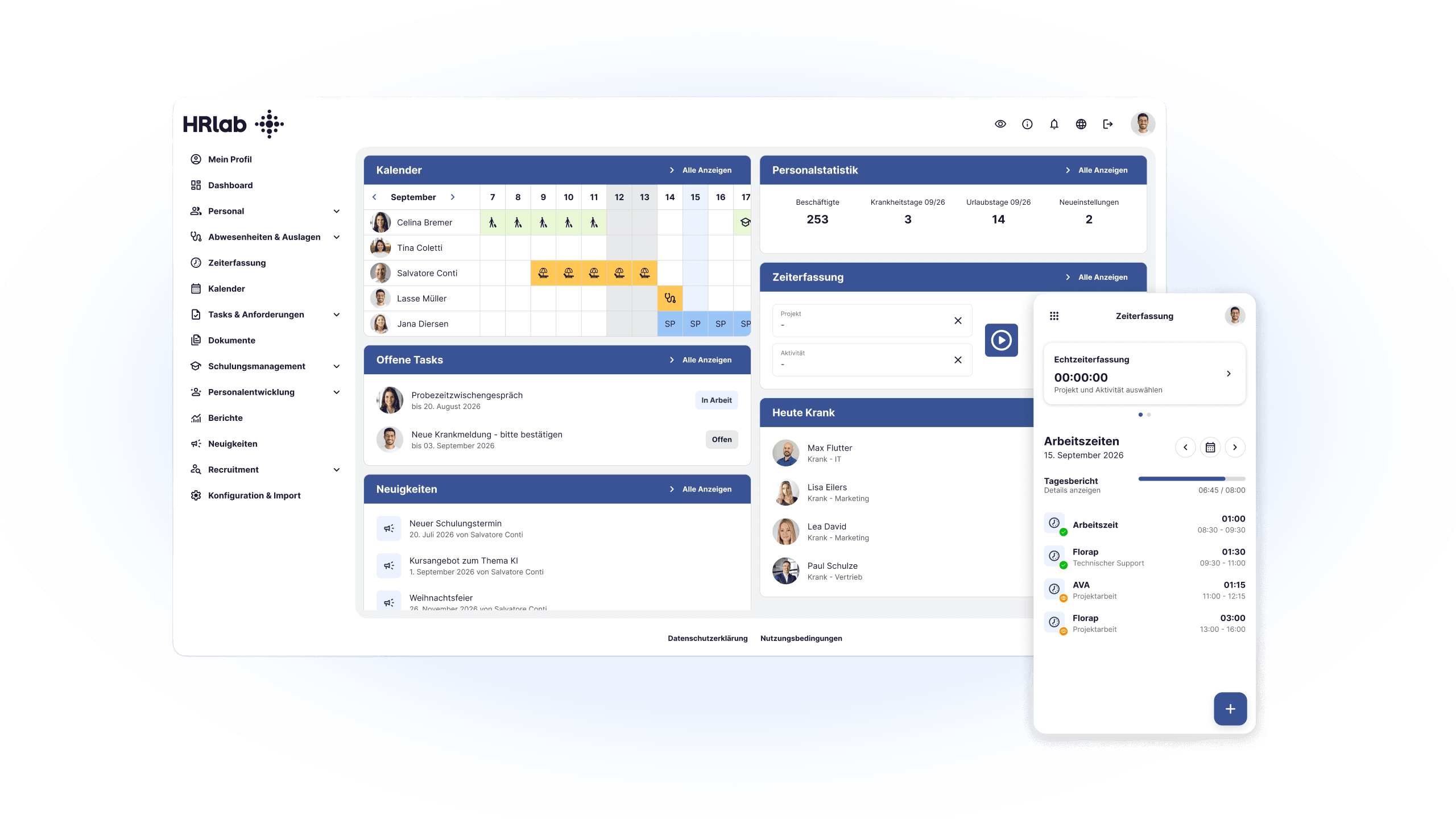 HRlab Software Dashboard