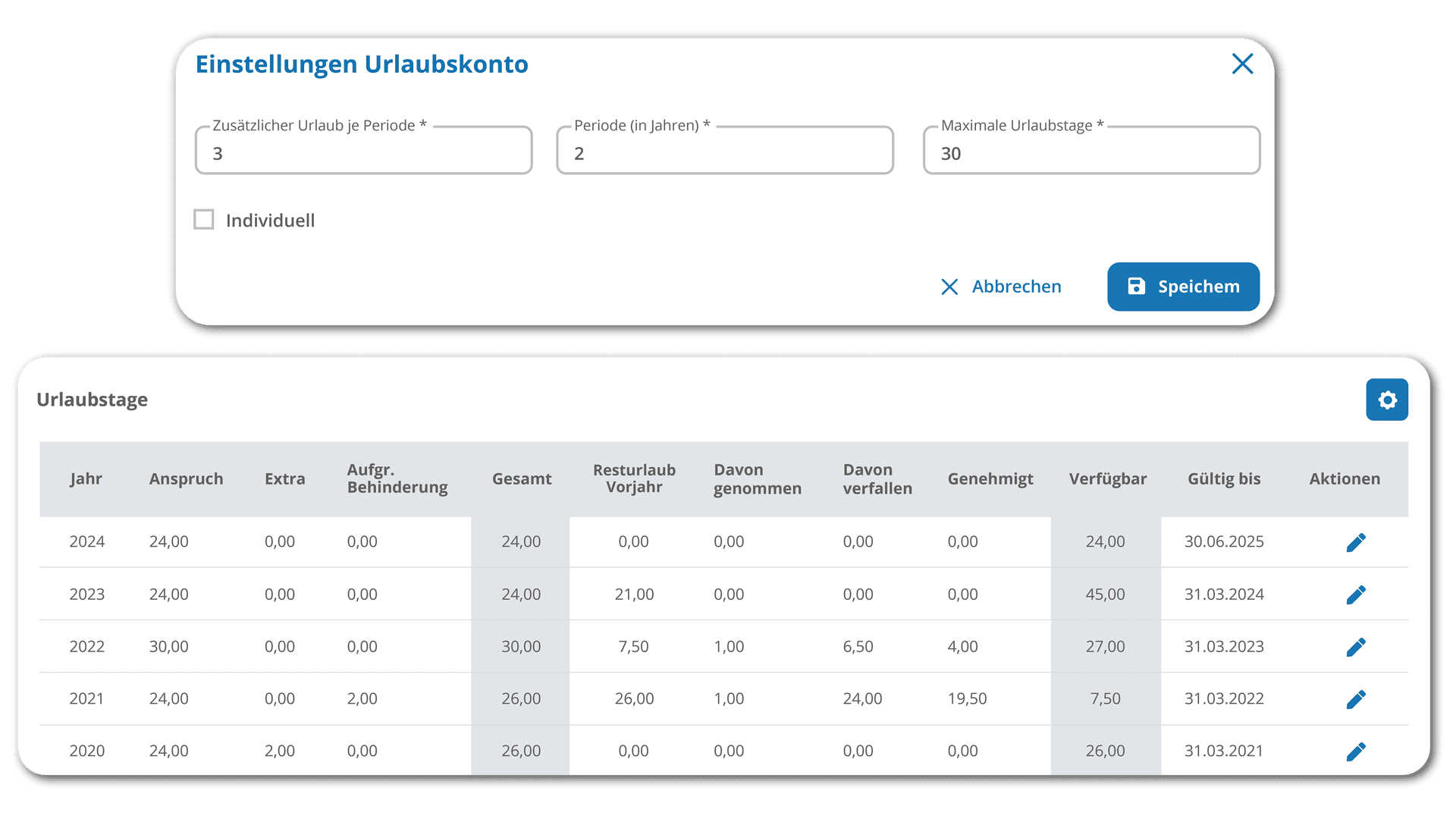 vacation automated process