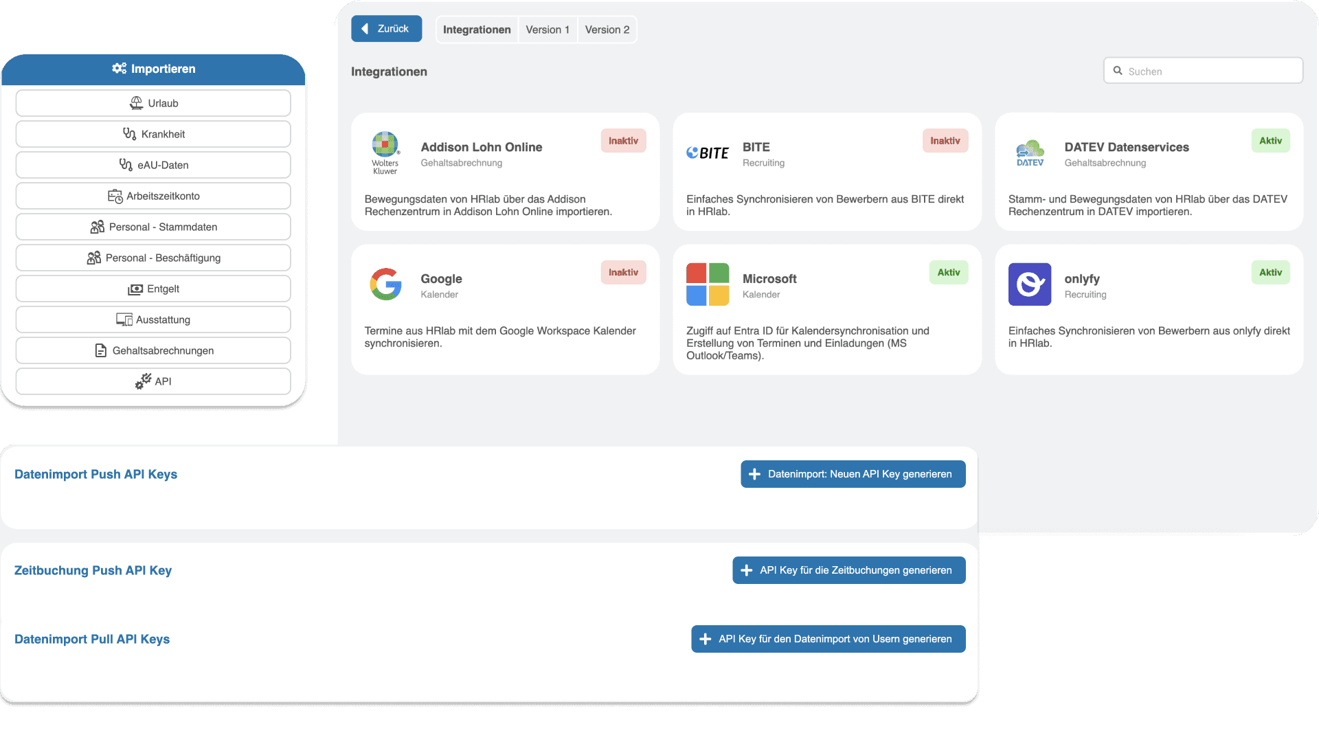 Digitale Personalakte inklusive Datev Schnittstelle mit HRlab