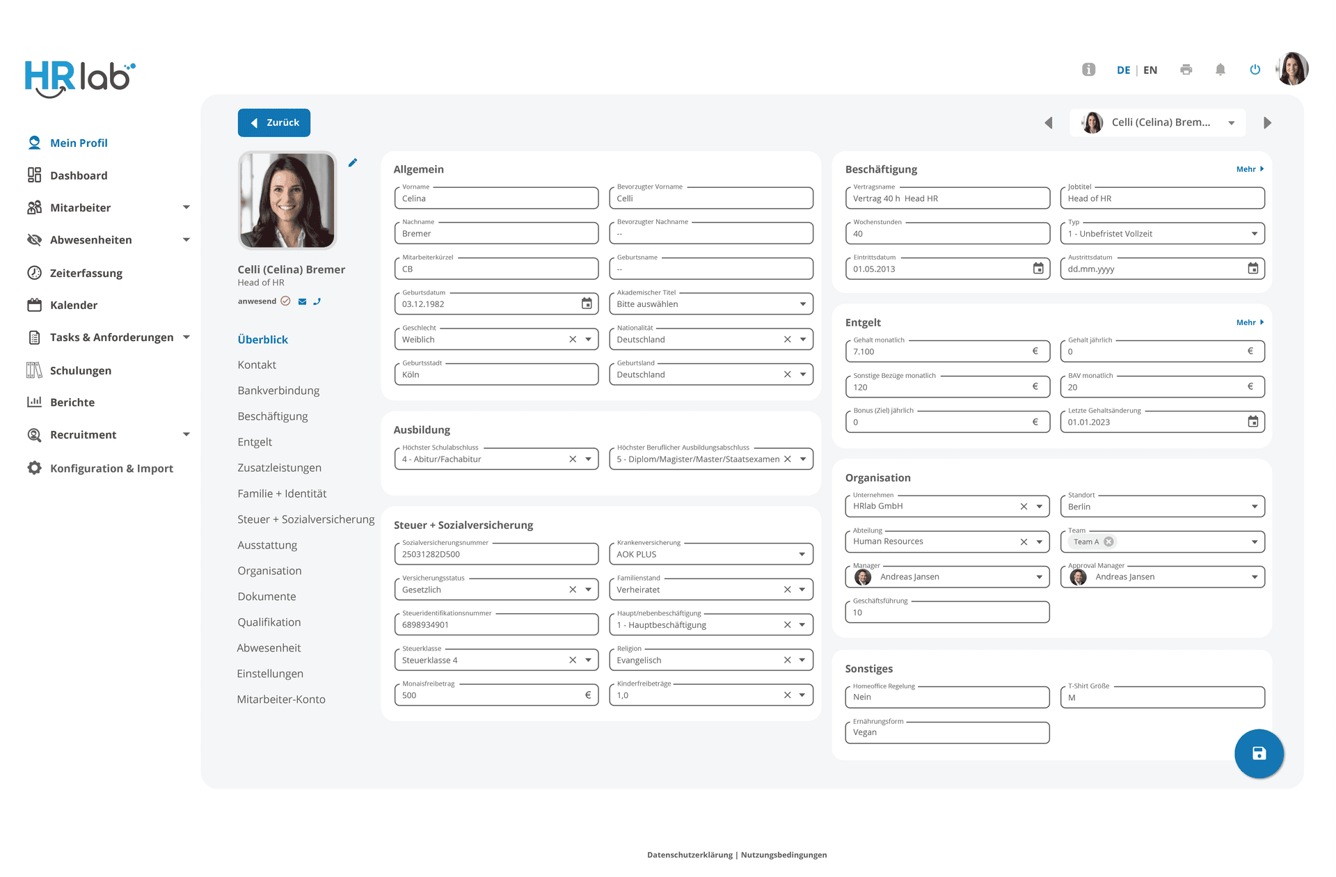 Digitale Personalakte - zentral & datenkonform