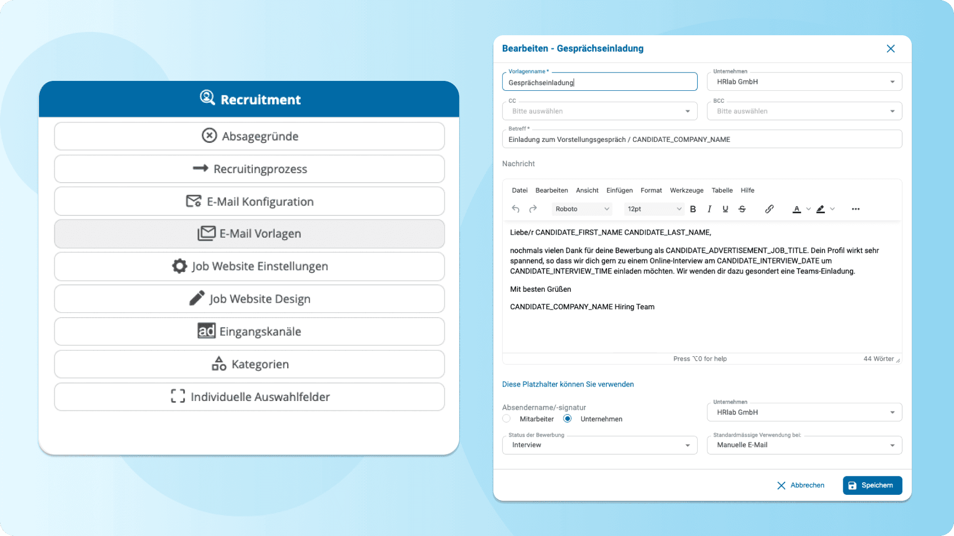 HR Recruiting Software mit HRlab