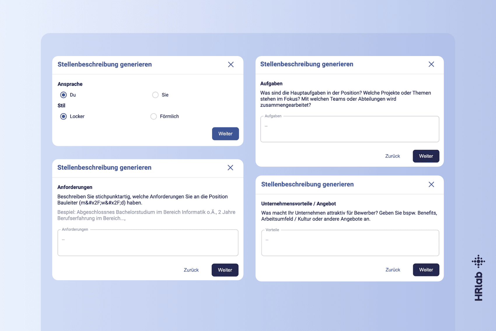 Stellenanzeigen-Generator: Passende Anforderungsprofile schnell in HRlab formulieren für mehr Effizienz im Recruiting
