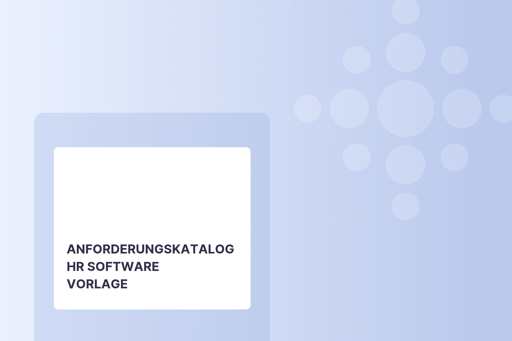 Vorlage: Anforderungskatalog HR Software