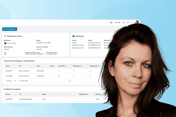 Kurzinterview mit Katja Paulini über Reisekostenmanagement Software.