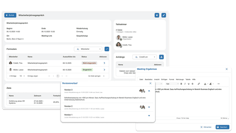 Mitarbeitergepräche Protokoll mit HRlab