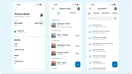 Employee management via app with HRlab