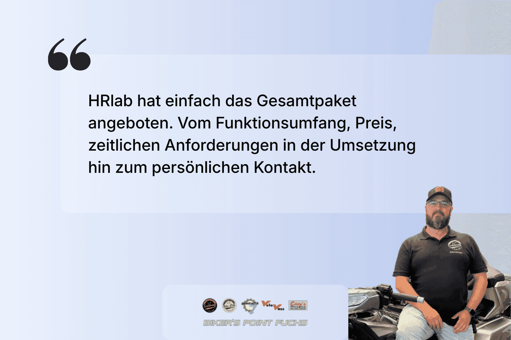 Erfolgsgeschichte Biker's Point und HRlab