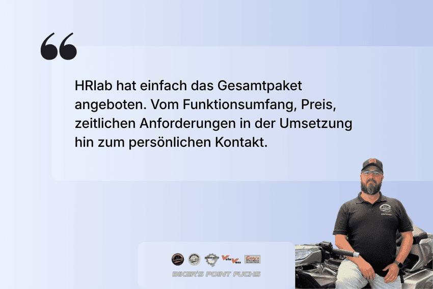 Erfolgsgeschichte Biker's Point und HRlab