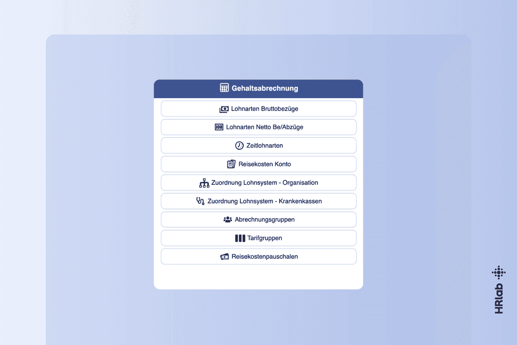 Vorbereitende Gehaltsabrechnung mit HRlab