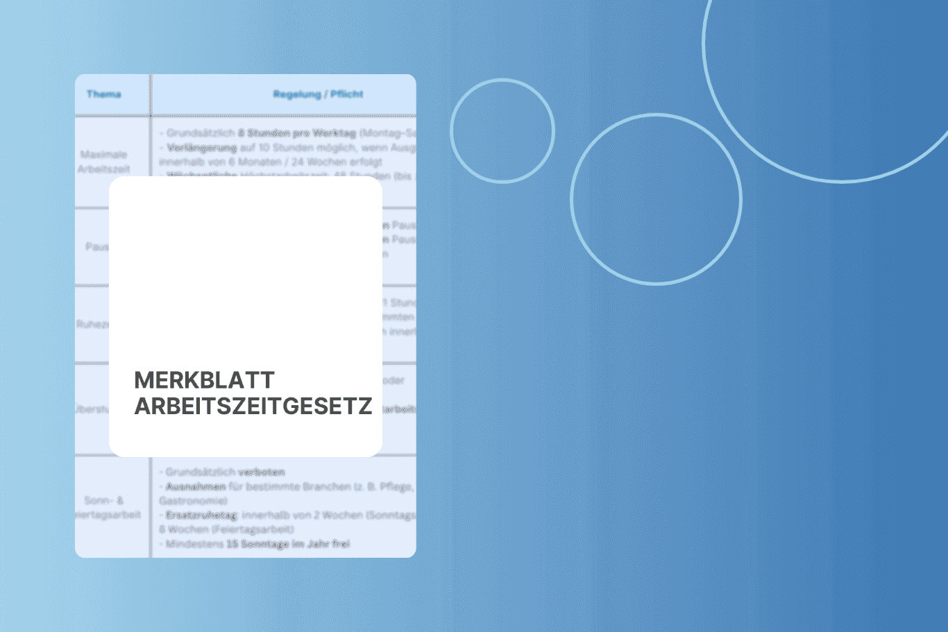 HRlab Merkblatt Arbeitszeitgesetz