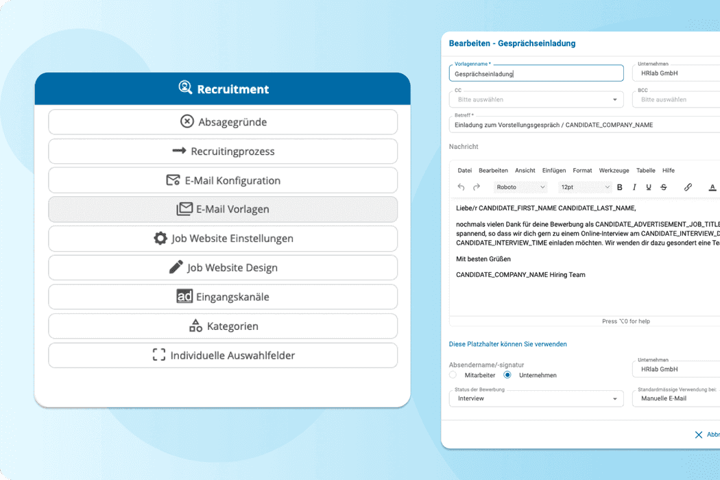 HR Recruiting Software mit HRlab