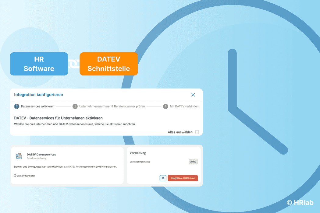 Zeiterfassung DATEV kompatibel mit HR Software