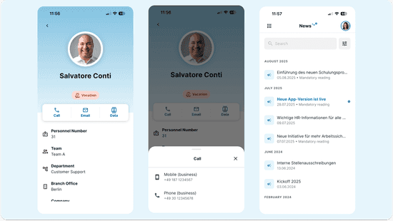 Employee management via app with HRlab