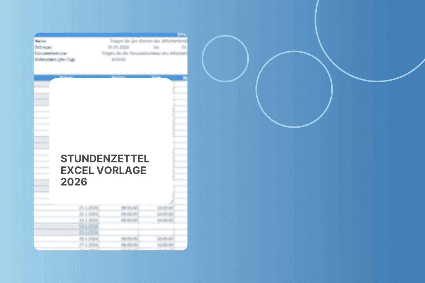 Stundenzettel Excel Vorlage