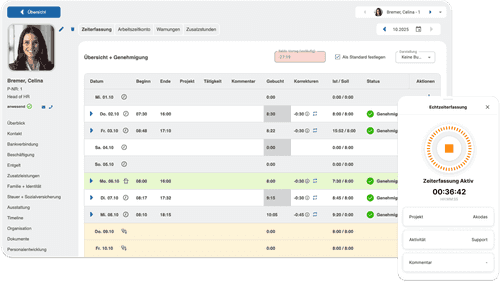 Digitale Zeiterfassung jederzeit und überall mit HRlab