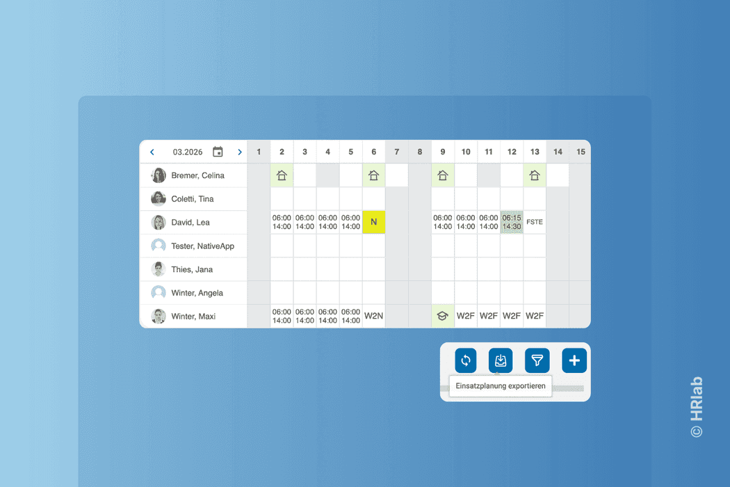 Schichtplanung Software: Dienstpläne in wenigen Schritten erstellen mit HRlab