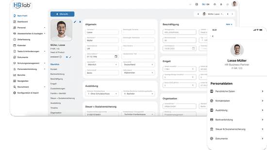 Digitale Personalakte alle Daten an einem Ort mit HRlab