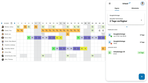 Urlaubskalender in HRlab